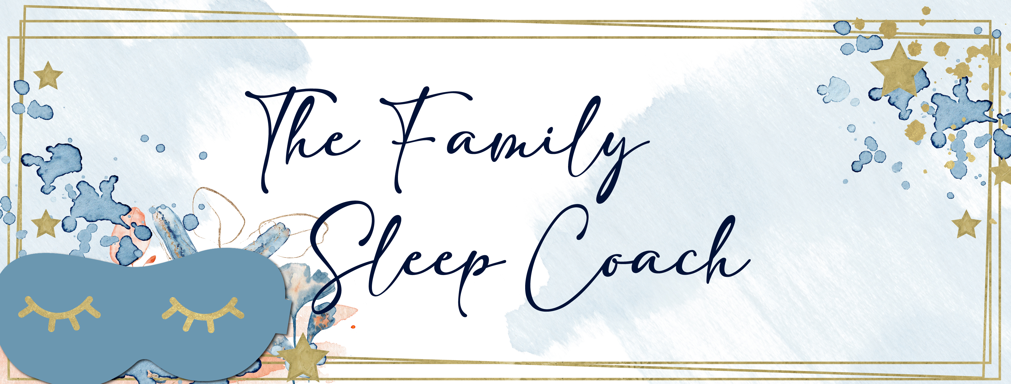 The family sleep coach banner with stars