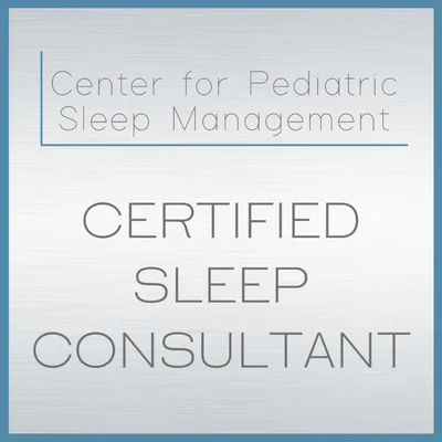 certificate of course completion badge from the Center of Pediatric sleep consultants